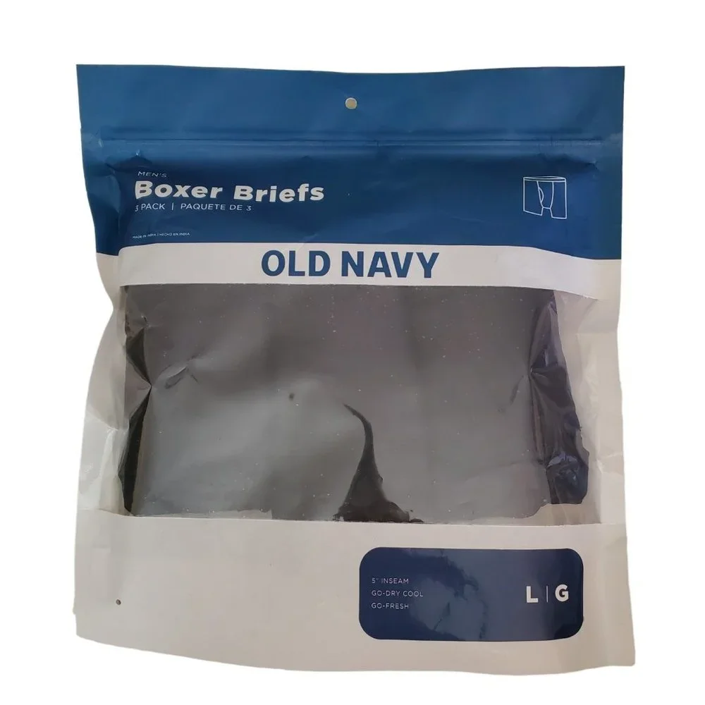 Old Navy‎ Go-Dry Cool Performance Boxer-Briefs Underwear 3-Pack Men Large Black